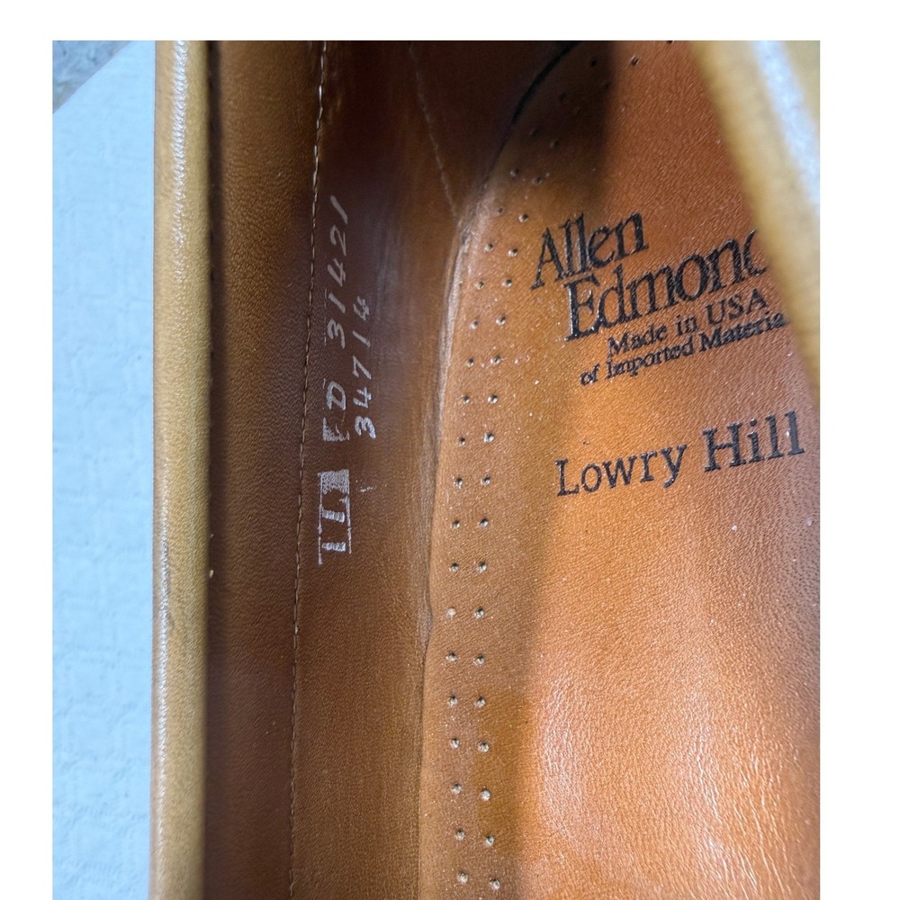 Allen Edmonds Lowry Hill Tan Leather Tassel Kiltie Loafers Mens 11 D USA 31421 - Picture 2 of 8